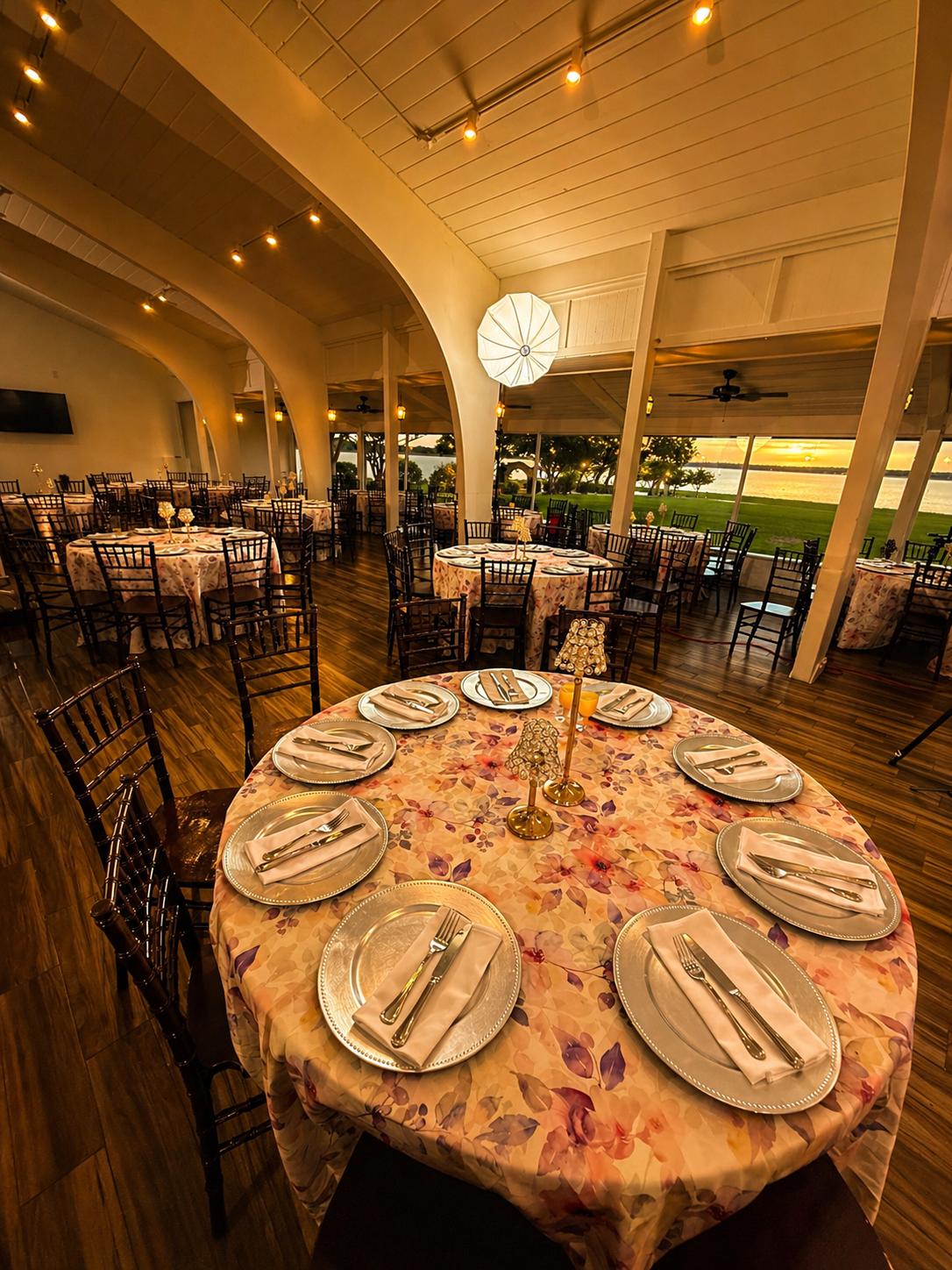 Realistic indoor reception hall at Paradise Cove