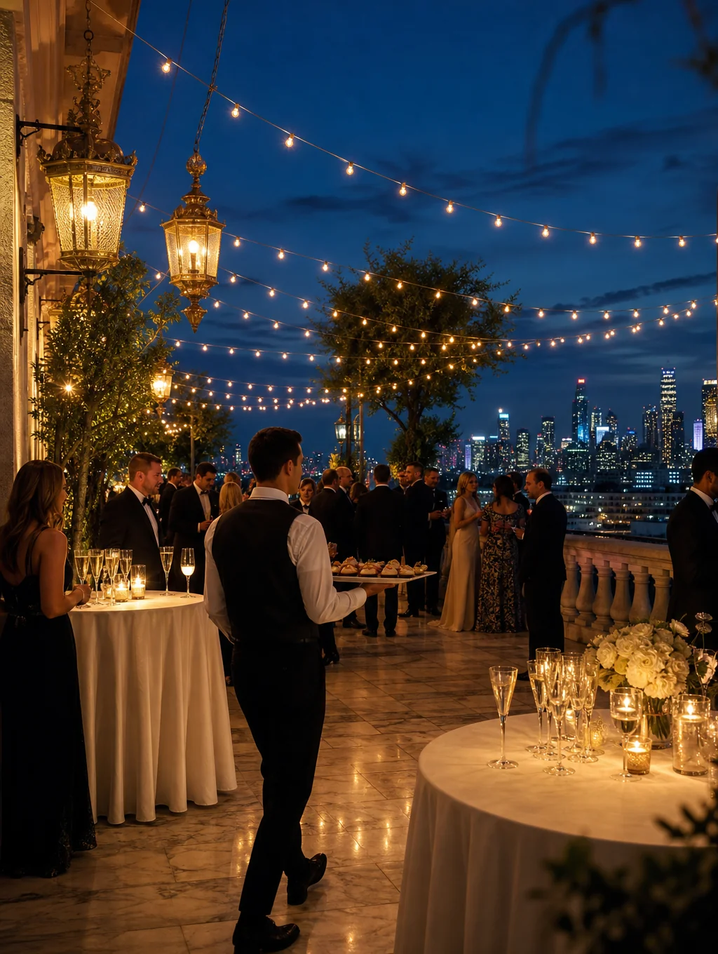 Realistic evening social gathering at Paradise Cove